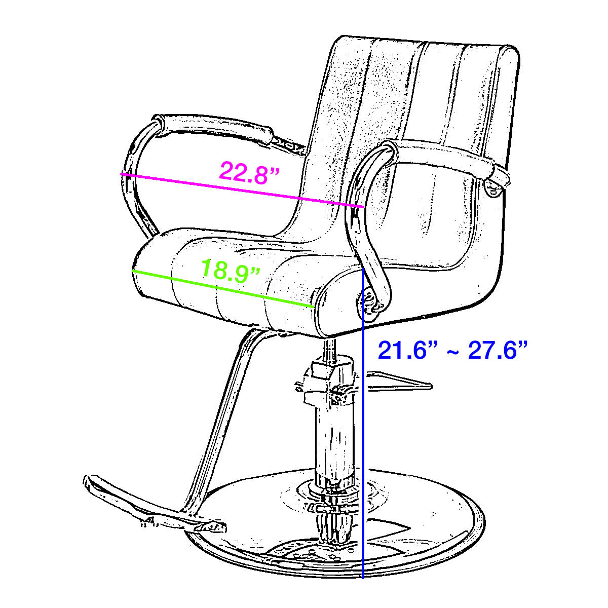 NEW ORLEANS Salon Styling Chair
