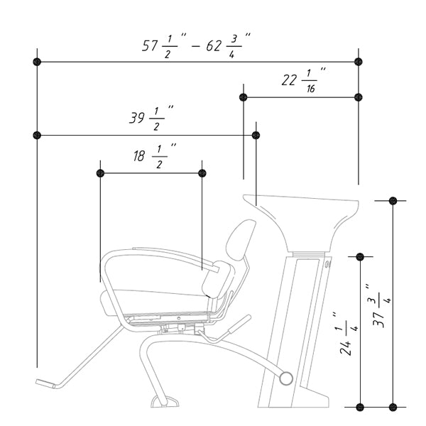 AKITA Salon Shampoo Unit