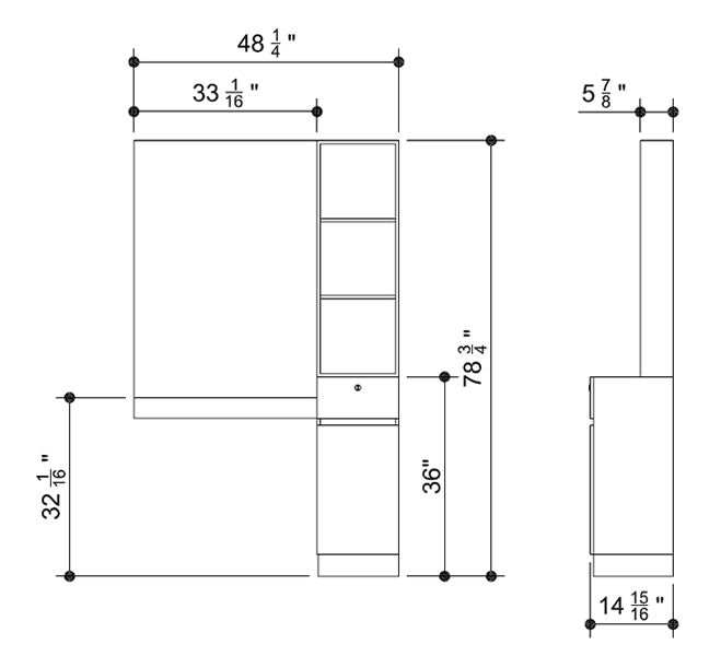 LEROS Single Sided Styling Station - Italian Cherry