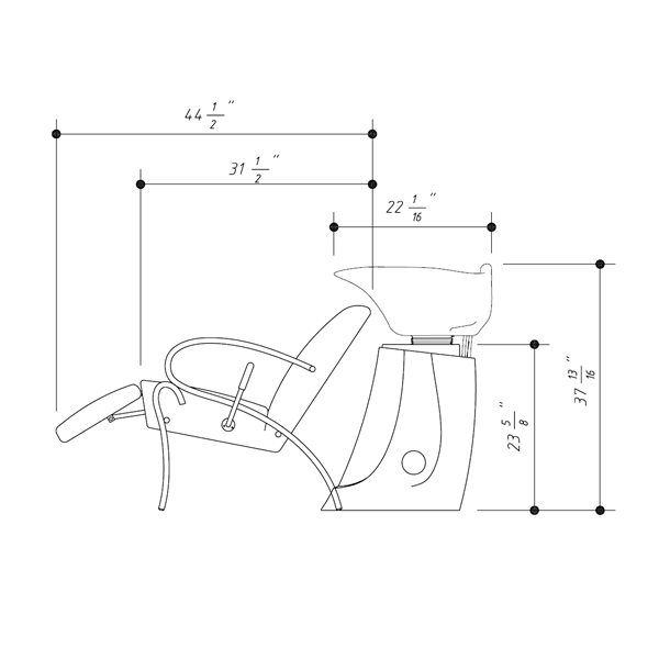 ATLANTIC Salon Shampoo Chair