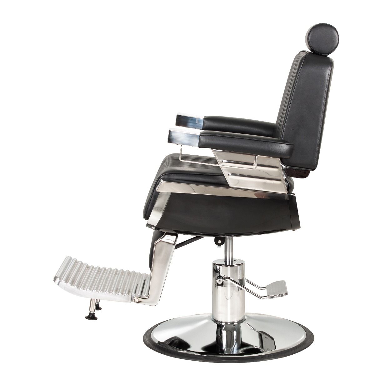 "TITAN BLACK" Classic Barber Chair with Black Frame