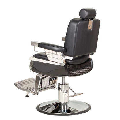 "TITAN BLACK" Classic Barber Chair with Black Frame