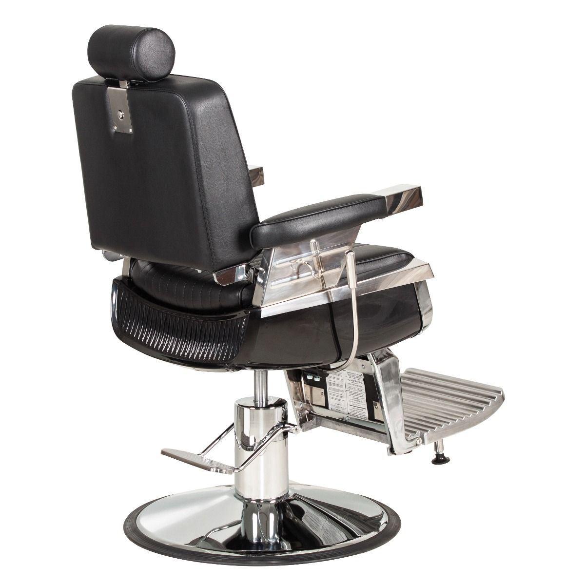 "TITAN BLACK" Classic Barber Chair with Black Frame