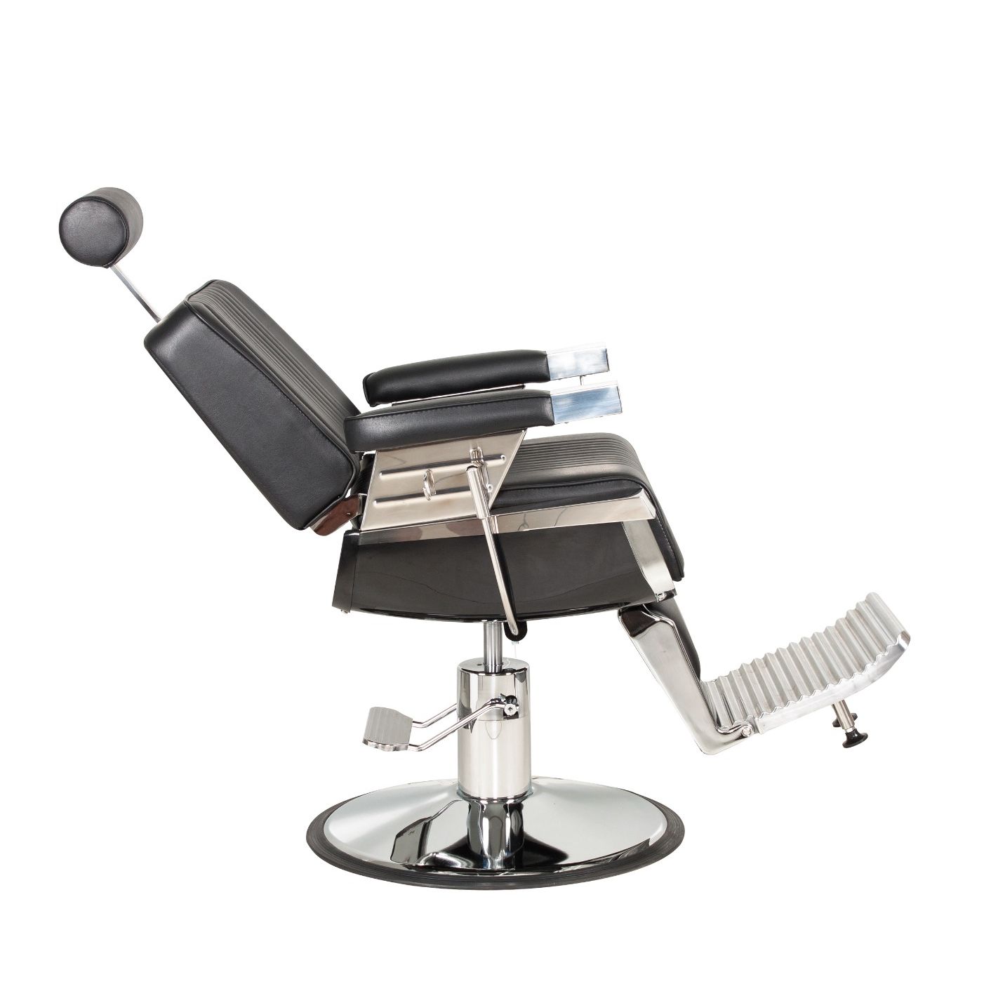 "TITAN BLACK" Classic Barber Chair with Black Frame