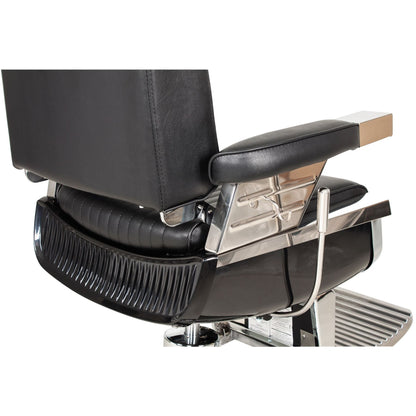 "TITAN BLACK" Classic Barber Chair with Black Frame