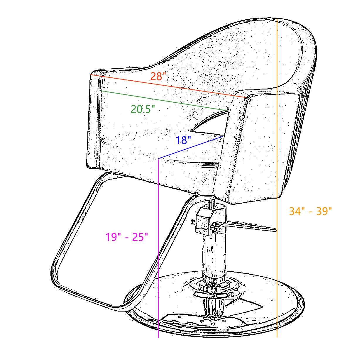 FONTAINEBLEAU Salon Styling Chair