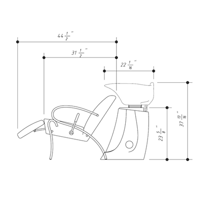 ATLANTIC Salon Shampoo Chair